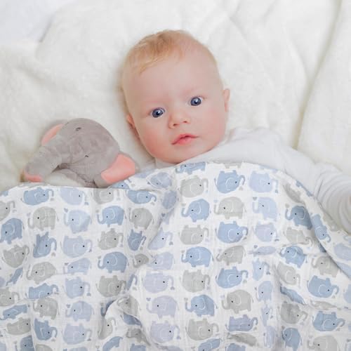 GLLQUEN BABY Muslin Swaddle Blankets 3-Pack