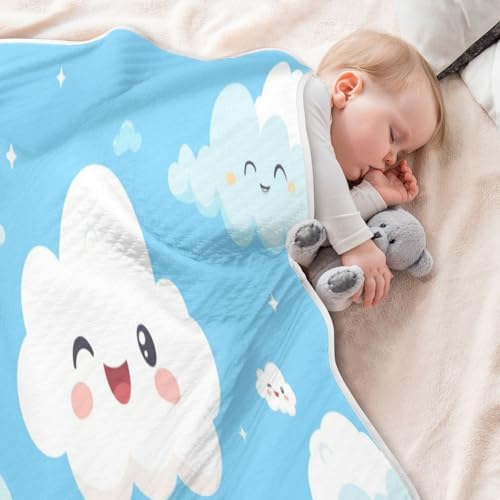YJMYDDZ Unisex Baby Blanket Cloud Design 30x40 Inch