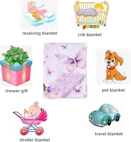 Boyoung Soft Minky Baby Blanket 30x40 Inch