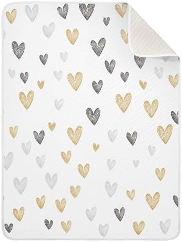 Wassud Doodle Hearts Baby Blanket 30 x 40 Inch