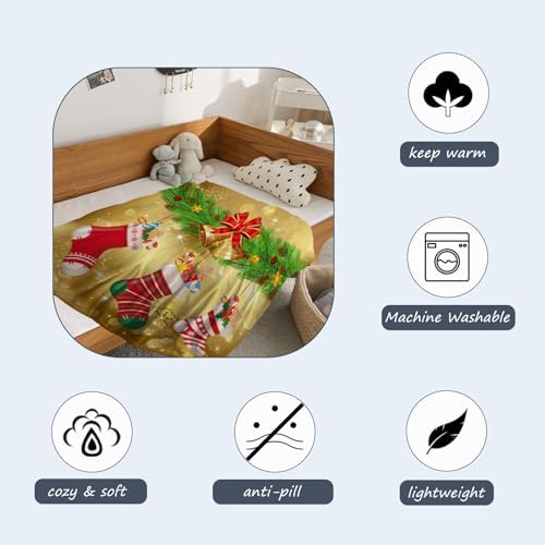 Neatee Living Christmas Fuzzy Throw Blanket for Baby and Kids