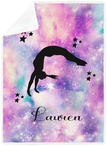 Deven Girl Gymnast Stars Cool Blanket for Toddler