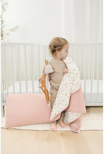 Konssy Muslin Blanket 40x36 Inch Floral Baby Blanket