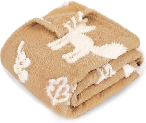 BORITAR 3D Fleece Baby Blanket with Woodland Fox Design 1