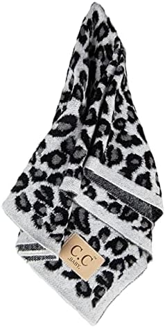 Funky Junque Leopard Print Baby Blanket Ivory 30x35in