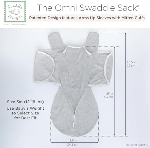 SwaddleDesigns Omni Swaddle Sack for Newborn 6-Way Flexibility