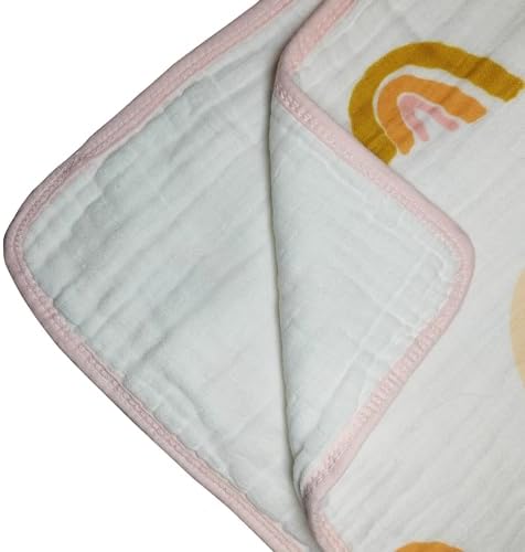 ZPECC 47x47 Muslin Blanket for Baby 8-Layer Organic Cotton Hypoallergenic