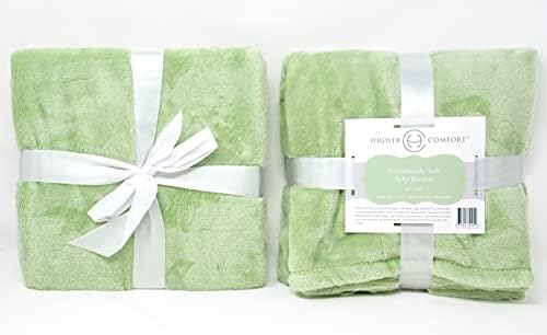 Gentle Green Fleece Blanket for Baby 30x40 Inches