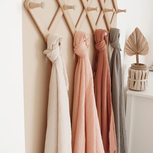 Konssy Muslin Swaddle Blanket 2 Pack for Newborn