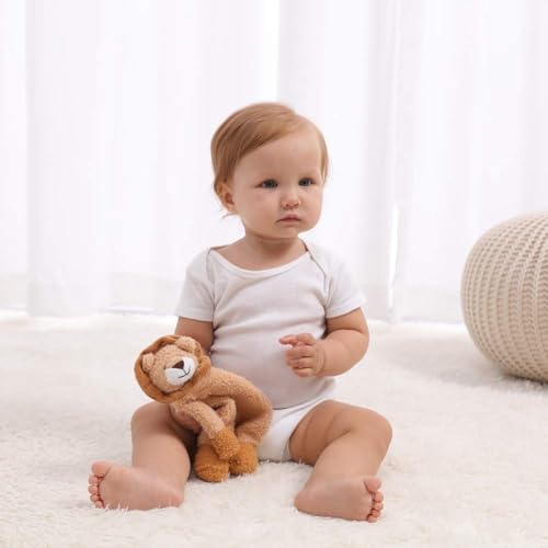 Apricot Lamb Yellow Lion Security Blanket 10 Inches