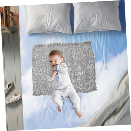 Veemoon 1pc Handmade Knitting Wool Blanket for Newborn Photography 1