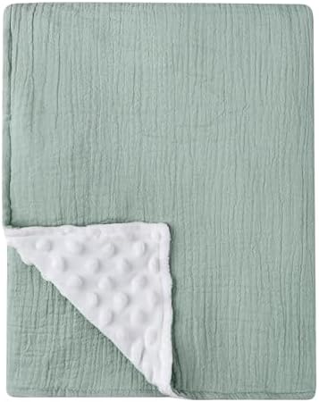 Hooyax Muslin Baby Blanket 30 x 40 Green 1