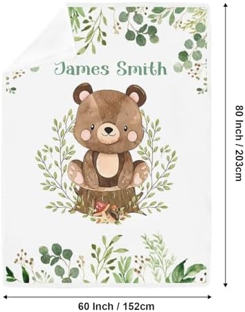 Deven Forest Animals Bear Cooling Blanket for Toddler 1