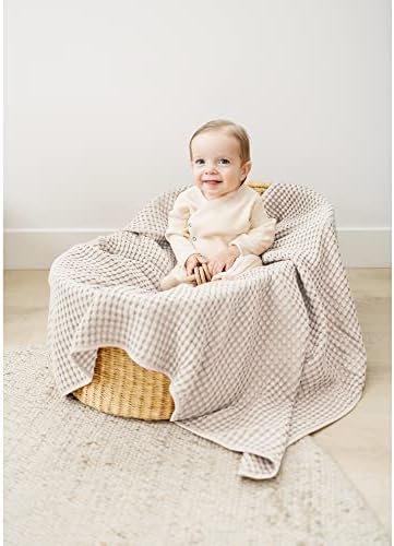 Konssy Waffle Baby Blanket - Soft Cozy Swaddle Blanket