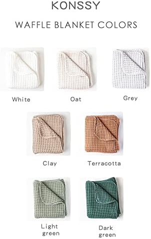 Konssy Waffle Baby Blanket - Soft Cozy Swaddle Blanket