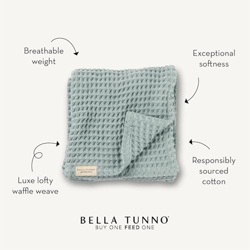 Bella Tunno Waffle Blanket 40 x 40 100 Cotton Soft Breathable
