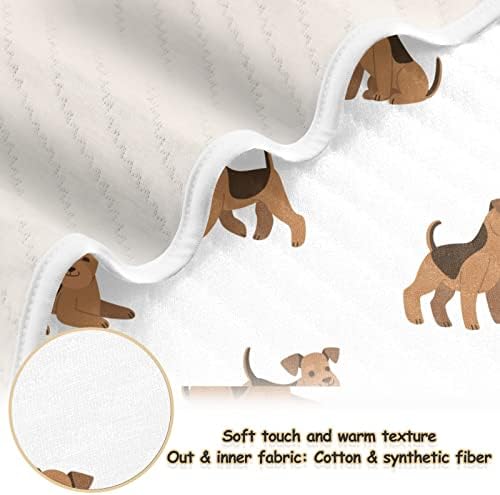 Pigsaly Cartoon Airedale Terrier Baby Blanket 30x40in