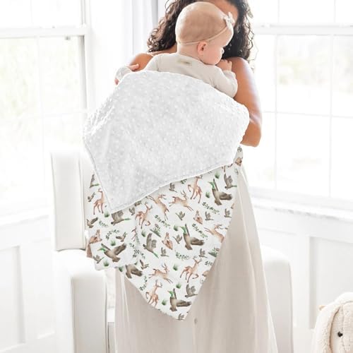 Wild Animal Hunting Baby Blanket - Soft Mink Dotted Double Layer