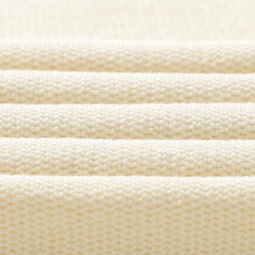 Hadetoto Newborn Baby Blanket Soft Cozy Cotton Knit