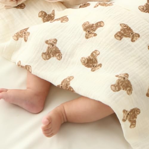 Insular Cotton Muslin Baby Blanket with Tassel - 47x40