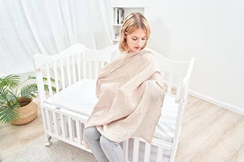 CottCare 4-Pack Breathable Muslin Swaddle Blankets for Baby