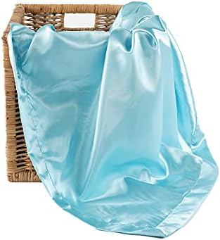 Heavens Cuddles Double Sided Satin Baby Blanket Seafoam 48x36