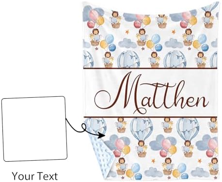 YISMEET Personalized Baby Blanket with Name
