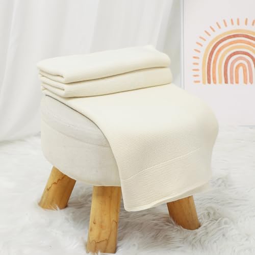 Hadetoto Newborn Baby Blanket Soft Cozy Cotton Knit