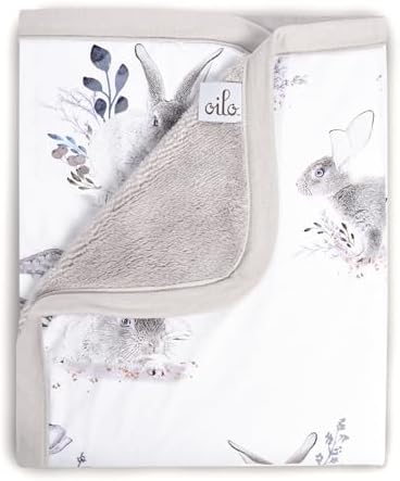 Oilo Cottontail Bunny Baby Blanket 30x40 Turkish Cotton Plush Chenille