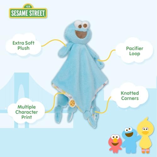 KIDS PREFERRED Sesame Street Cookie Monster Blanket