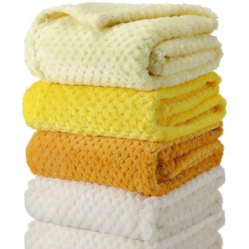 Frienda 4 Pcs Fluffy Baby Blanket for Boys Girls 1
