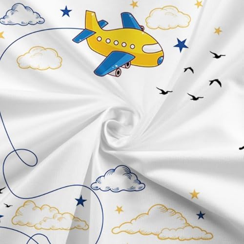 CSFOTO Airplane Baby Milestone Blanket 60 x 40 with Frames
