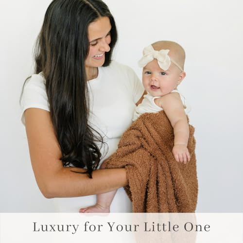SARANONI Bamboni Caramel Receiving Blanket 30x40
