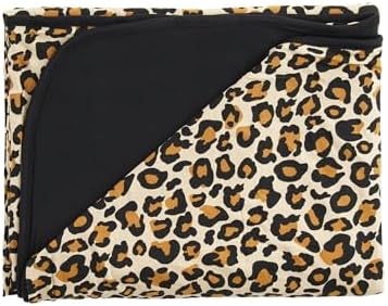 EASWEET Baby Blanket - Leopard Tan 47x47 Soft Stretchy Quilt