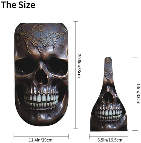 Copper Skull Print Newborn Swaddle Blanket Set with Beanie
