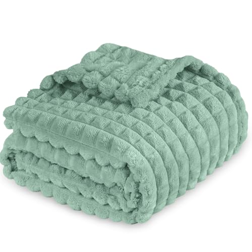 Yameishy Fleece Baby Blanket - 30x40 Inch Ultra Soft 3D Grid Design