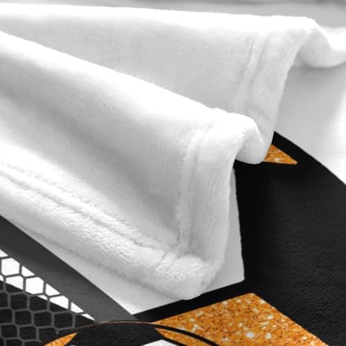 Deven Sport Soccer Orange Personalized Baby Blanket - Custom Name 30x40 in