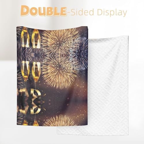 Salelf Happy New Year Baby Blanket 30x40 Inch