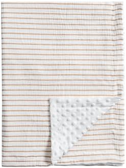Meracorallo 30 x 40 Neutral Stripe Baby Blanket