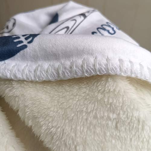 NICTIMEID Custom Baby Name Sherpa Blanket for Boy Baseball Pattern 30x47