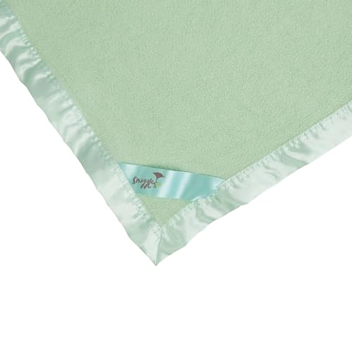 Bamboo Rayon Toddler Security Blanket - Soft Light Green with Satin Edging