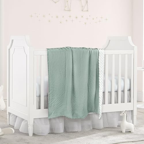 Hooyax Muslin Baby Blanket 30 x 40 Green 1