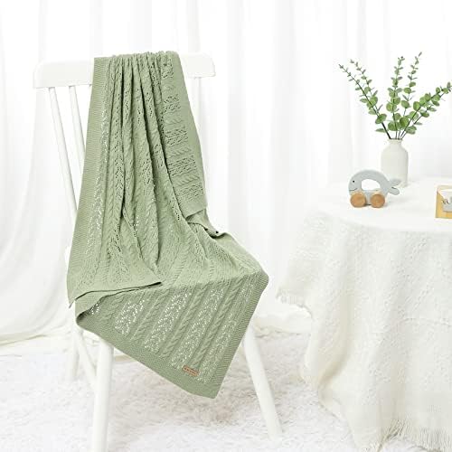 LAWKUL Neutral Knit Baby Blanket 40x30 Inches