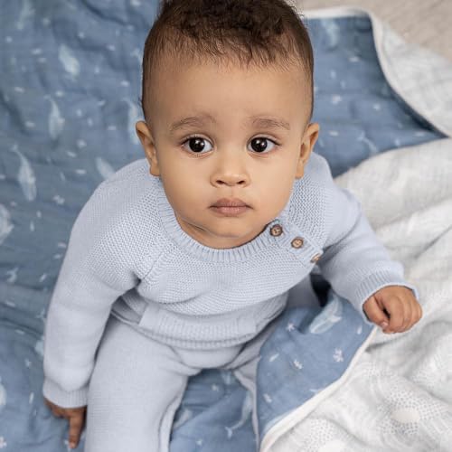 Aden Anais Organic Cotton Muslin Baby Blanket - Oceanic