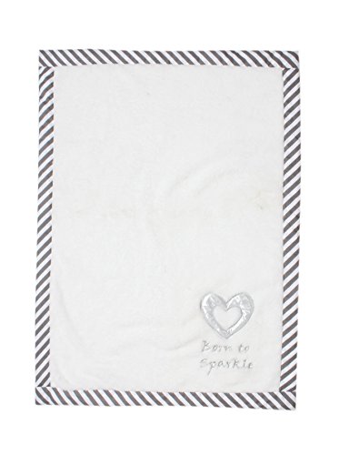 Bacati Love Unisex Born to Sparkle Embroidered Blanket