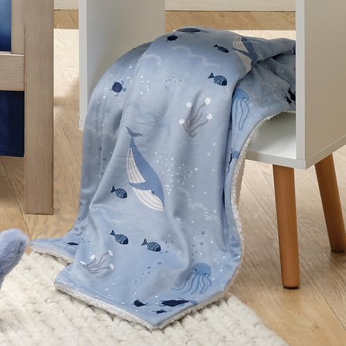 Lambs Ivy Bubbles Squirt Whale Blanket
