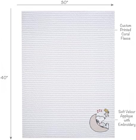 Bedtime Originals Snoopy Applique Fleece Blanket