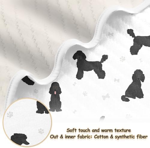 KICPOAY Medium Poodle Swaddle Blanket for Baby