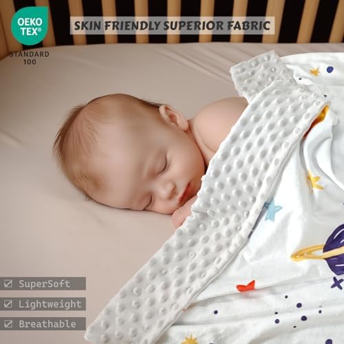 VivaCozy Baby Blanket Space Planet Gray