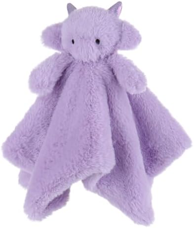 Apricot Lamb Purple Dragon Baby Lovey Security Blanket